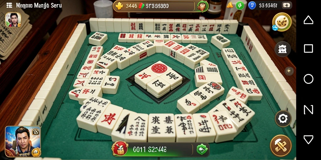 Tampilan gameplay Mahjong yang seru dan menarik.