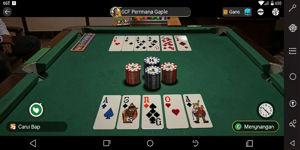 Gameplay seru Gaple di 6CF dengan teman-teman.