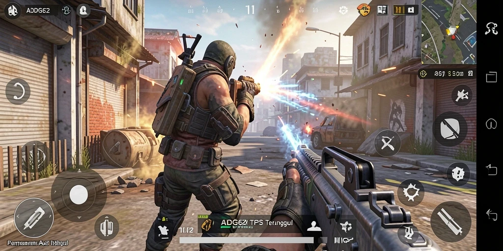 Tangkapan layar gameplay menampilkan aksi seru di ADG62.
