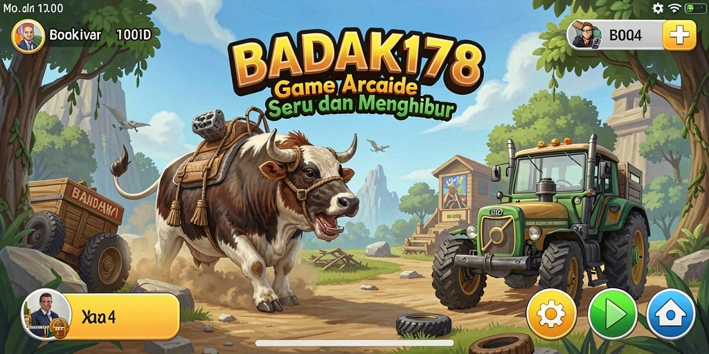 Tampilan gameplay menarik dari BADAK178 yang penuh warna.