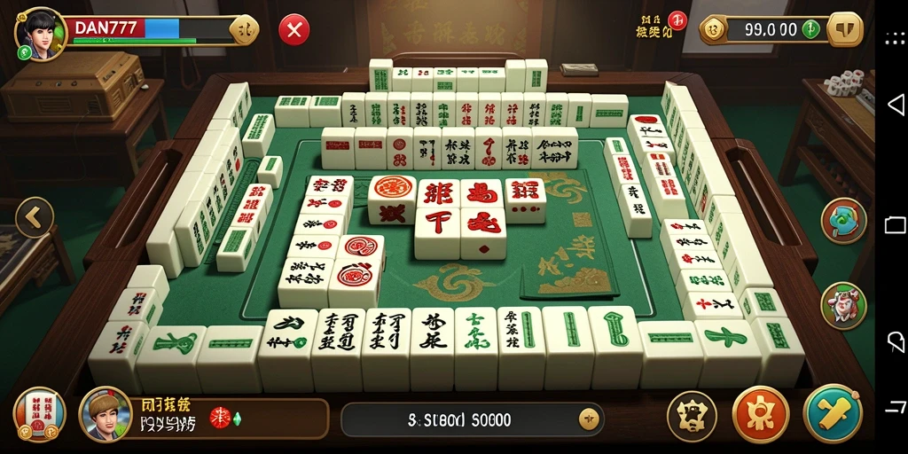 Tampilan seru dari gameplay Mahjong di DAN777.