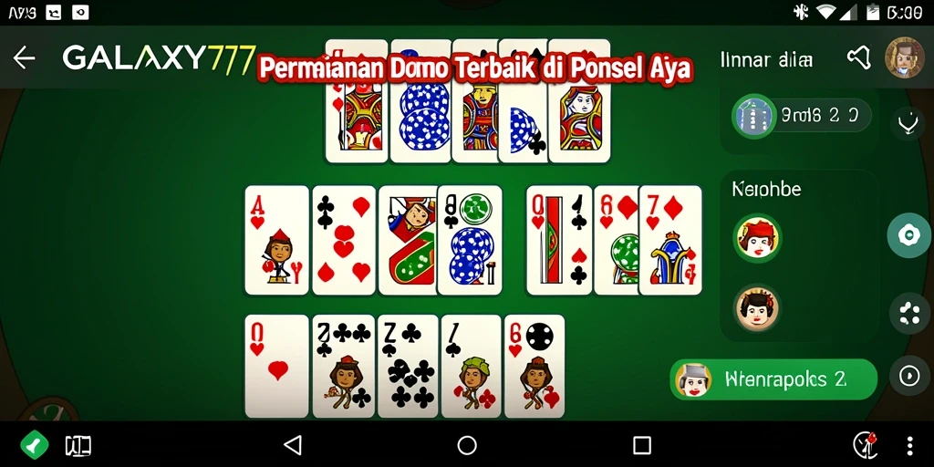 Tampilan gameplay seru dari GALAXY77 yang menghadirkan Domino.