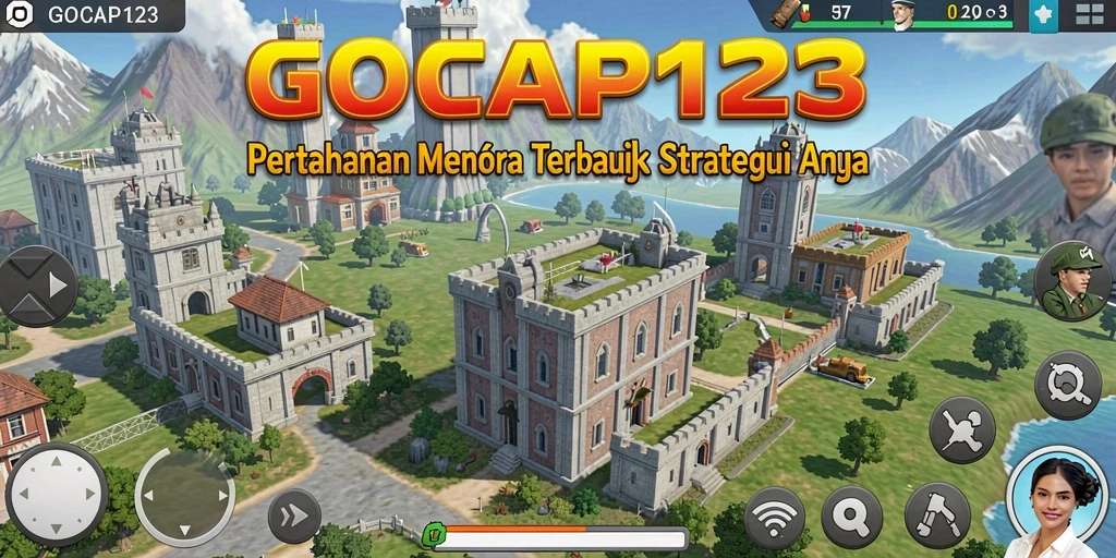 Screenshot GOCAP123 menunjukkan aksi pertahanan menara yang mendebarkan.