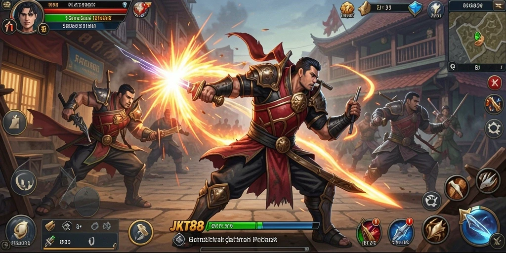 Tampilan atraktif gameplay JKT88 yang menegangkan.