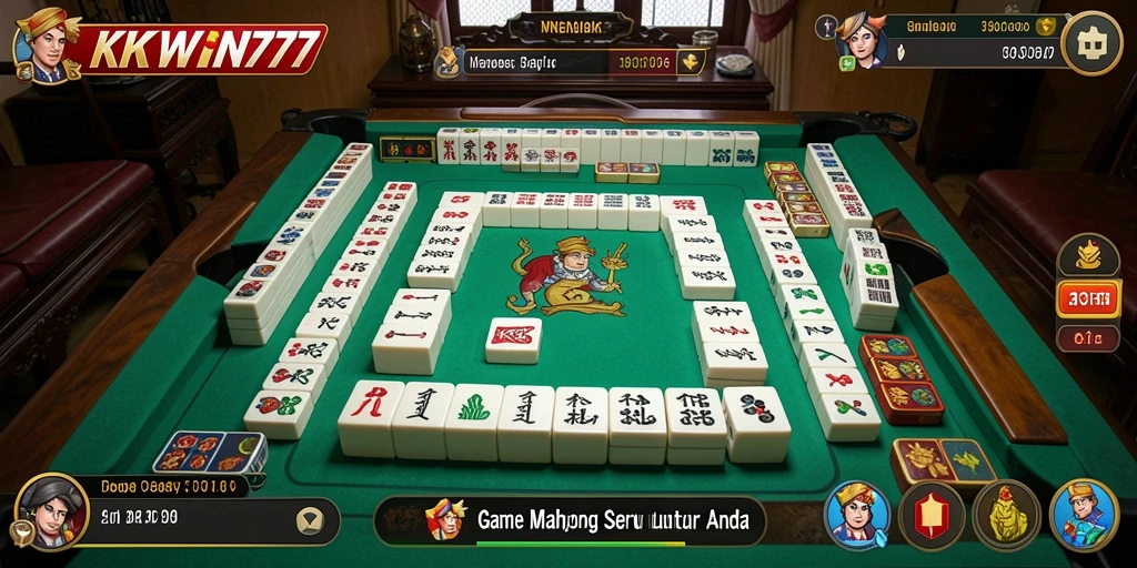 Screenshot gameplay KKWIN777 dengan tampilan ubin Mahjong yang menarik.