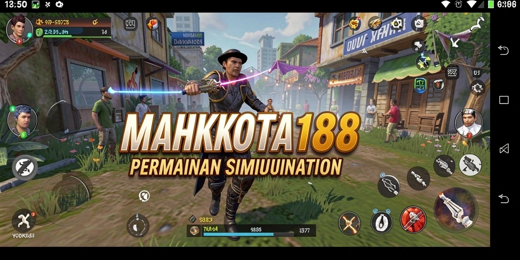 Tampilan gameplay MAHKOTA188 dengan interaksi karakter yang menarik.