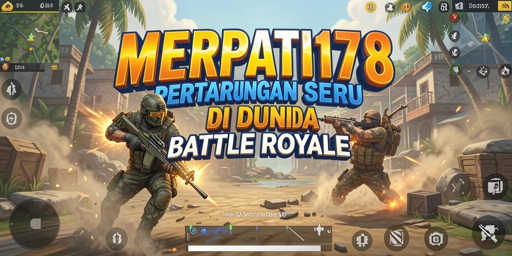 Tampilan aksi seru dalam gameplay MERPATI178 Battle Royale.