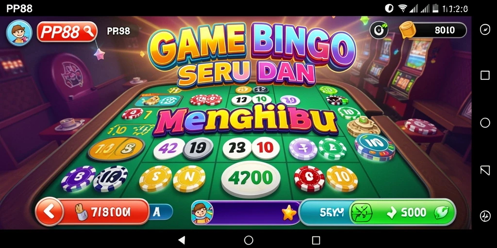 Screenshot gameplay PP88 menunjukkan suasana Bingo yang dinamis dan menyenangkan.