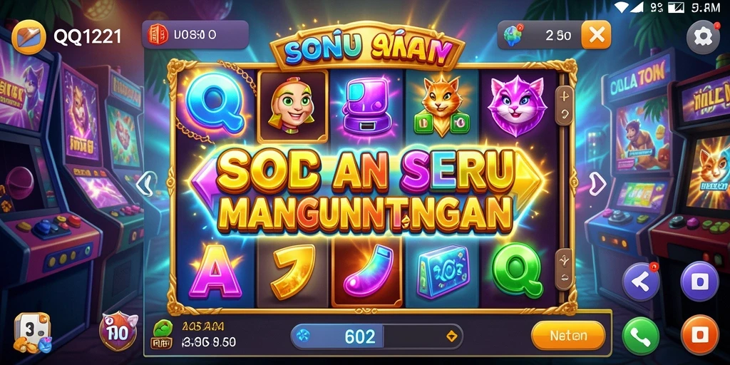 Screenshot QQ1221 menampilkan gameplay Slot yang menarik dan interaktif.