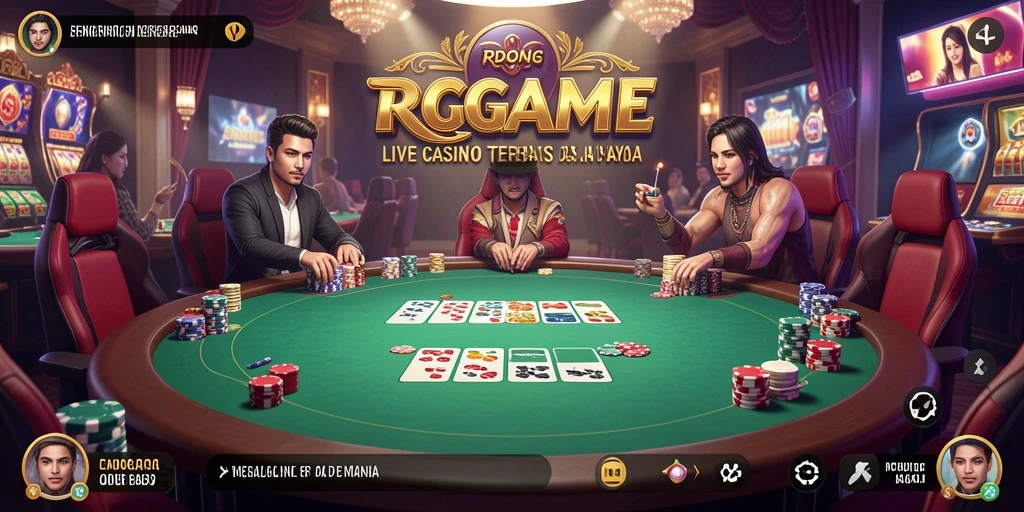 Tangkapan layar RPGAME menunjukkan dealer langsung yang berinteraksi dengan pemain.