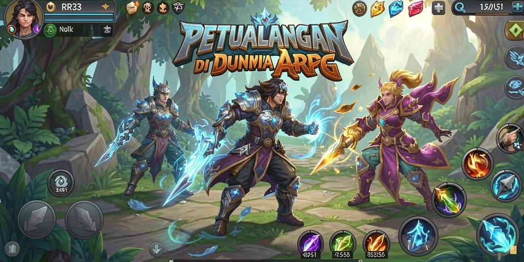 Tampilan seru aksi pertarungan di game ARPG RR33.