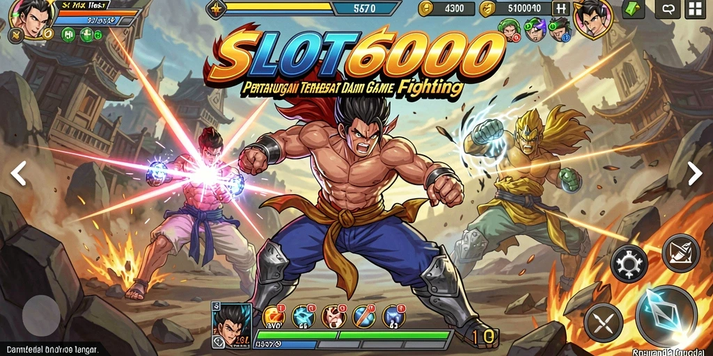 Tampilan gameplay SLOT6000 yang seru dan mengasyikkan dalam pertarungan.