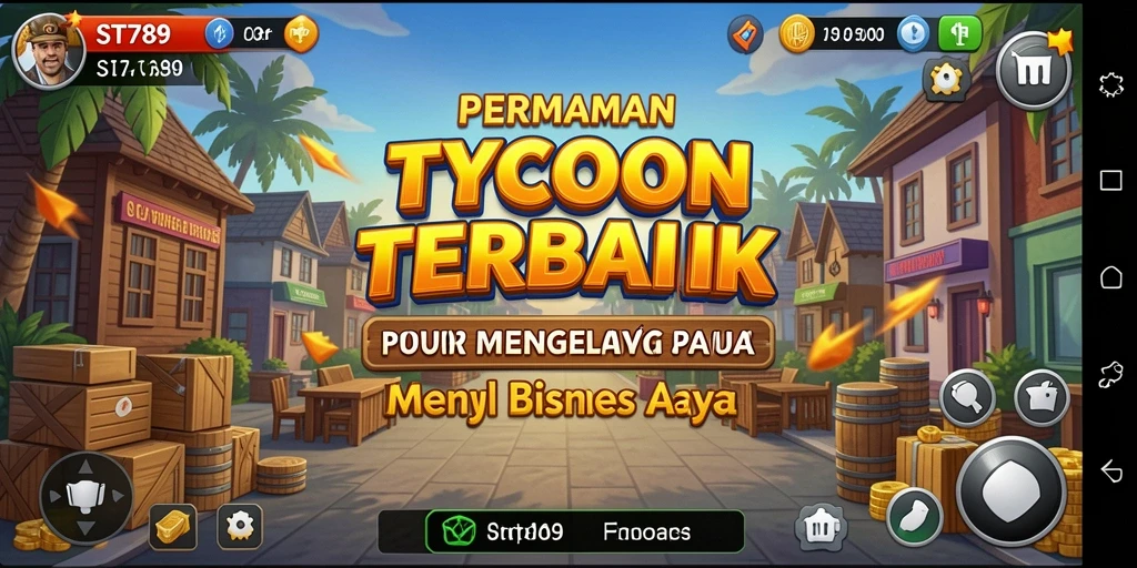 Screenshot utama ST789 menampilkan aksi seru dalam permainan Tycoon.