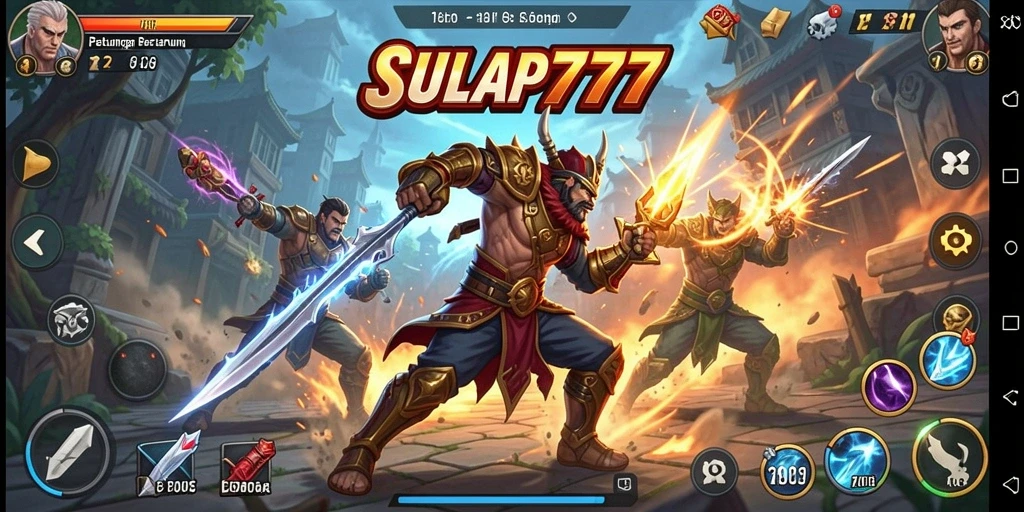 Screenshot gameplay SULAP777 menampilkan pertarungan yang seru dan dinamis.