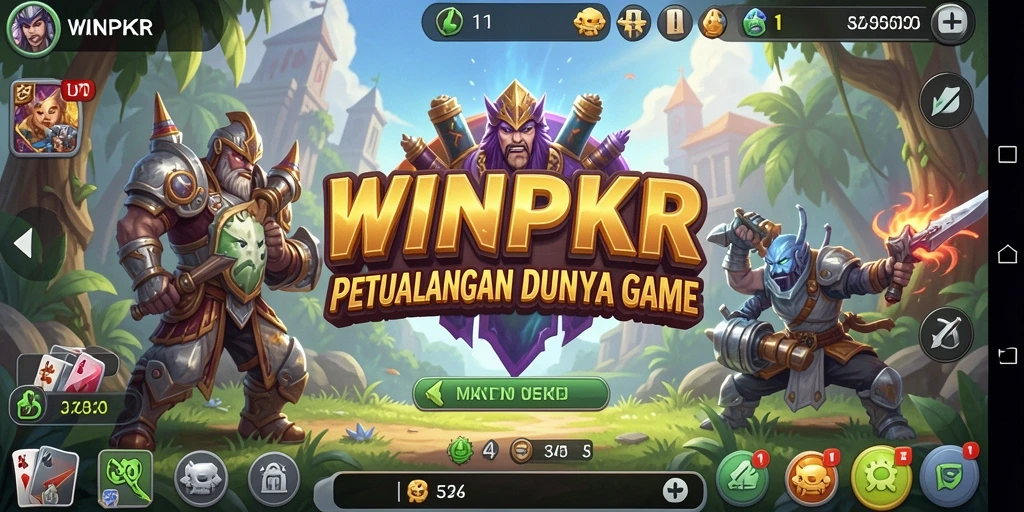 Tampilan gameplay <strong>WINPKR</strong> yang penuh aksi dan petualangan seru.